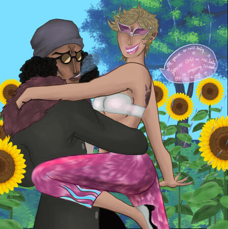 Kuzan and female Doflamingo